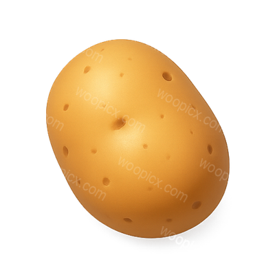 Realistic Render of a Potato with Textured Surface