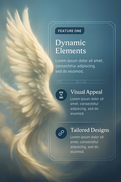 Realistic 3D Angel Wings with Dynamic Elements