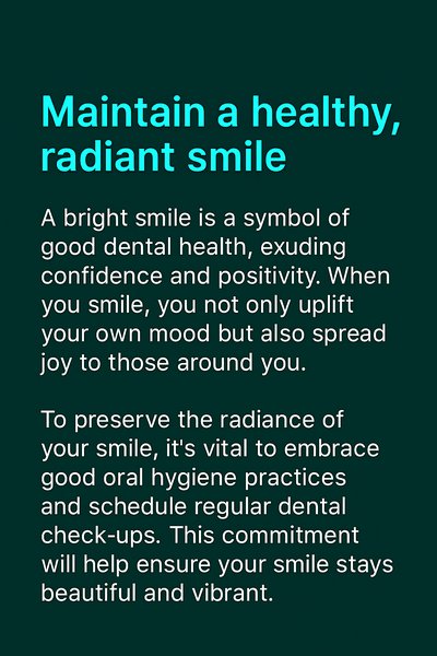 Dental Health Awareness Graphic with Informative Text