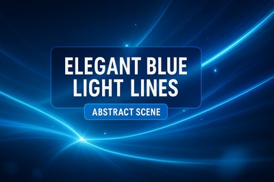 Abstract Background with Elegant Blue Light Lines