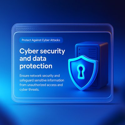 Cyber Security and Data Protection Illustration for Web Design