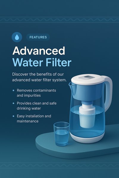 3D Design of Advanced Water Filter Features