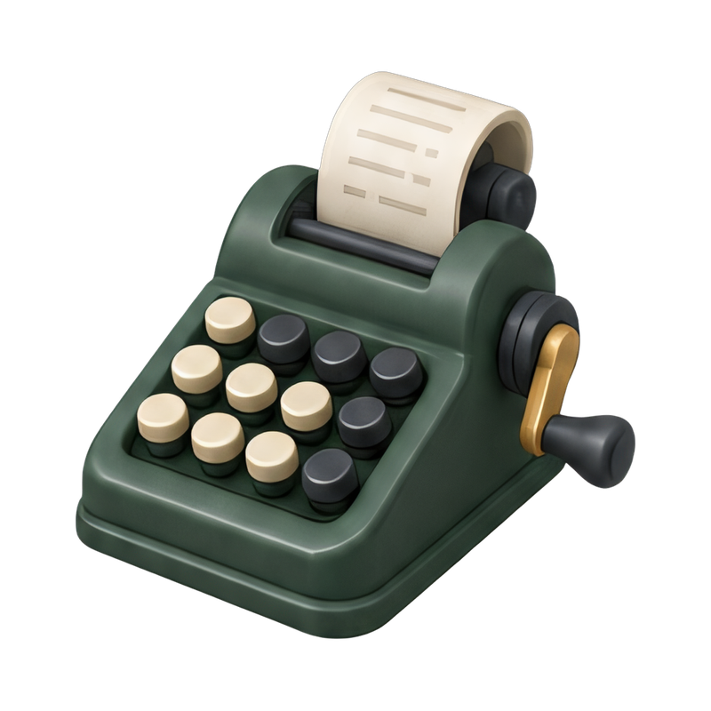 vintage adding machine with crank