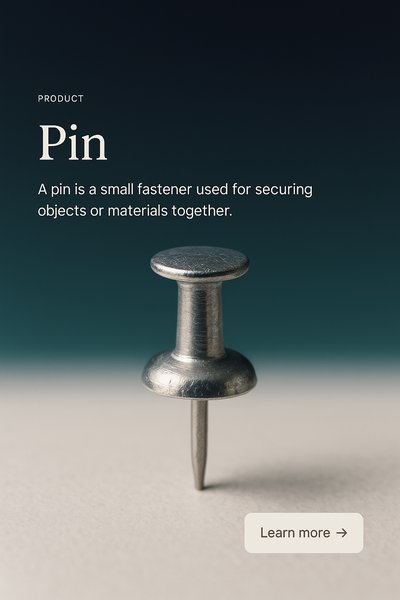 Stylish Web Page Design Featuring a Pin Product
