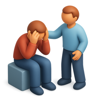 3D Icon Representing Crisis Support and Intervention