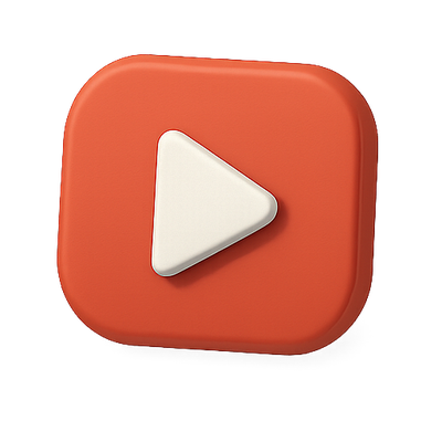 Stylized Play Button Icon with Modern Design