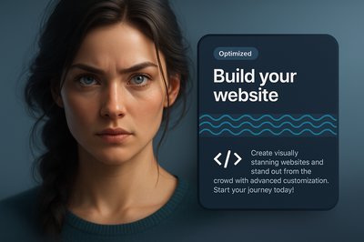3D Graphic Design Featuring a Focused Woman
