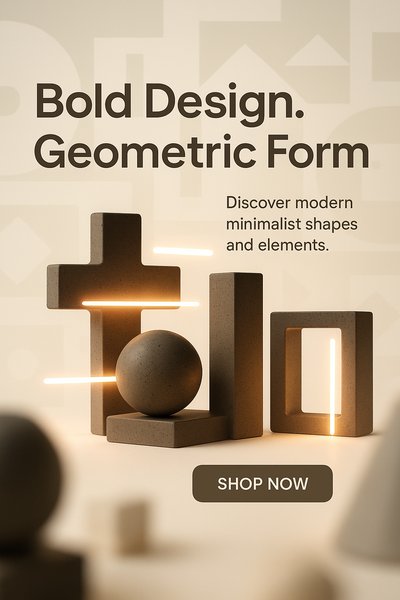 Minimalist Product Showcase Featuring Geometric Shapes