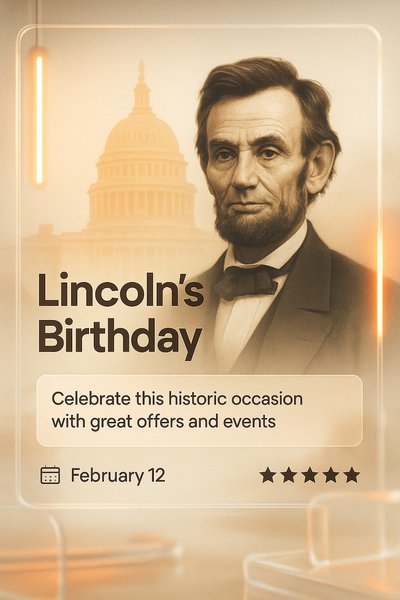 Lincoln's Birthday Celebration Promotional Graphic