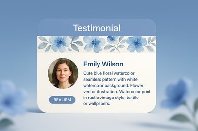 Elegant Testimonial Block with Floral Design