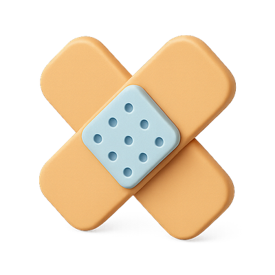 Stylized Soft Bandage Icon with Modern Design
