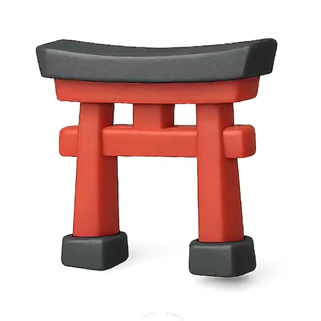 Colorful 3D Torii Gate Animation for Japanese Culture