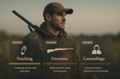 Stylish Web Design for Hunting Theme