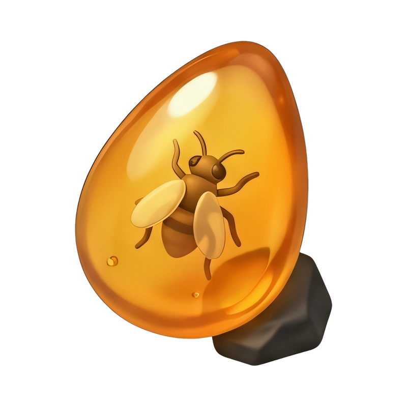 amber fossil with insect