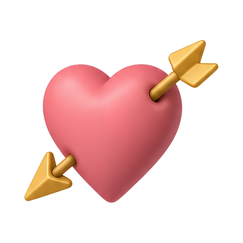 cupid's heart with arrow
