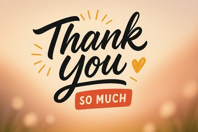 Thank You Message with Warm Background