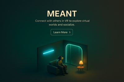 Stunning Neon 3D Scene from Above in Virtual Reality