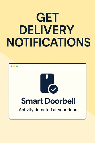 Promotional Graphic for Smart Doorbell Delivery Notifications