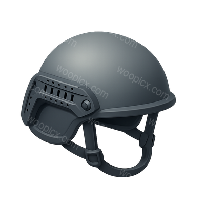 Sleek Modern Ballistic Helmet in 3D View