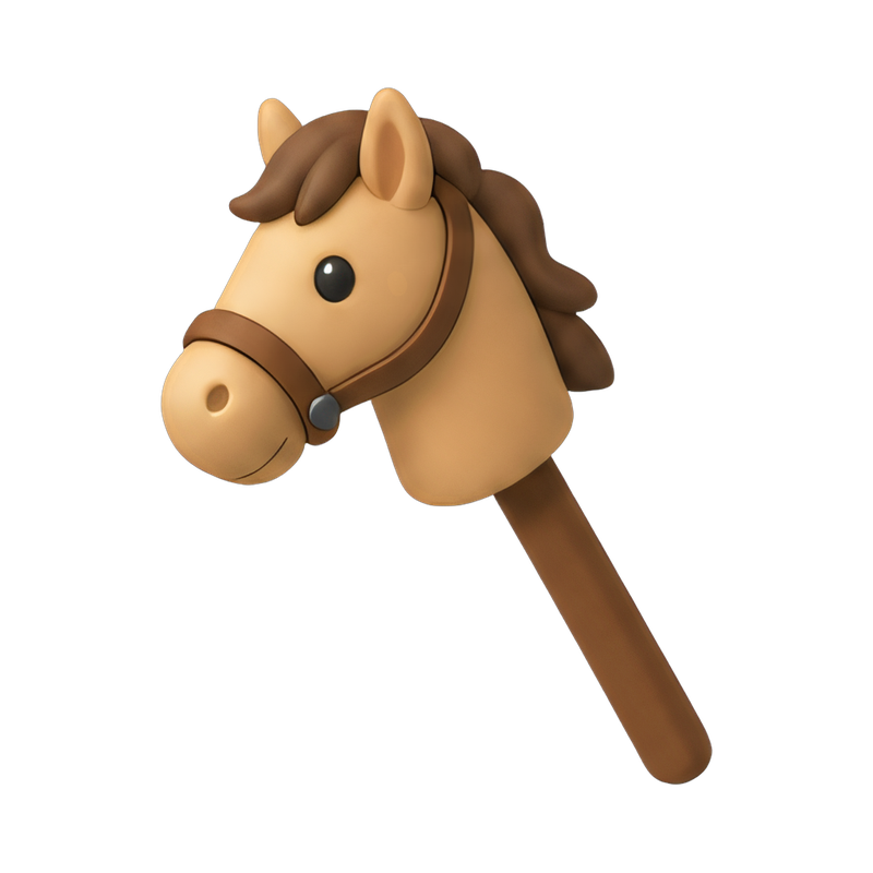colorful hobby horse stick toy
