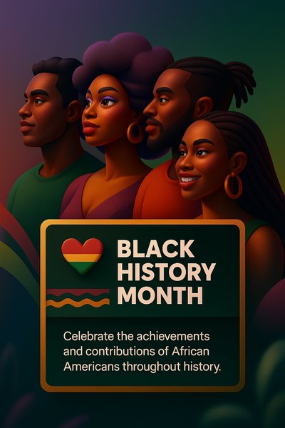 Colorful Abstract Illustration for Black History Month