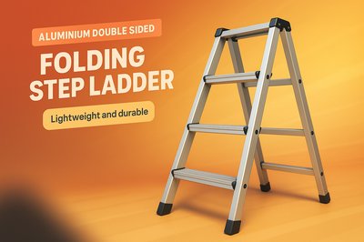 Promotional Image of a Lightweight Folding Step Ladder