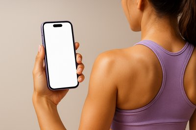 Dynamic Image of a Sporty Woman Holding a Phone