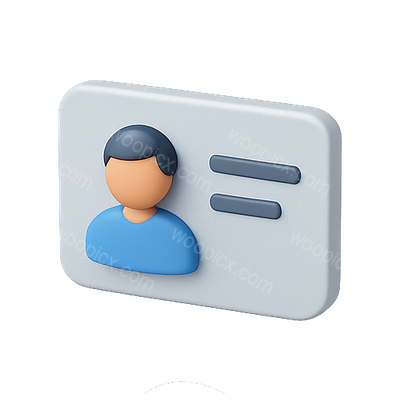 Stylized User Identification Card Icon