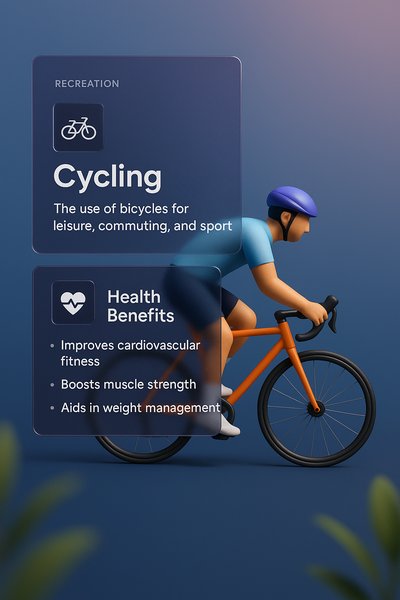 3D Bicycle Illustration with Informative Blocks