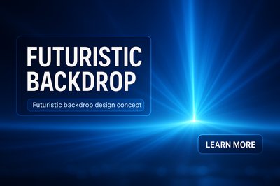 Futuristic Backdrop Design Concept with Modern Aesthetic