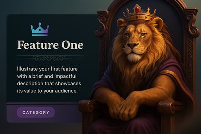 Majestic Lion on Throne with Elegant Features
