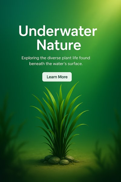 Underwater Nature Graphic About Aquatic Plant Life