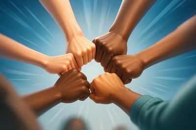 Unity and Equality: Diverse Hands United Against Discrimination