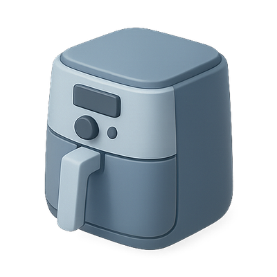 Stylized Illustration of a Modern Air Fryer Appliance