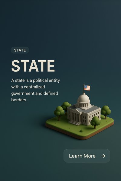 Minimalist 3D Representation of a State Concept