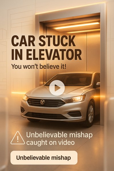 Car Stuck in Elevator: Unbelievable Mishap Video