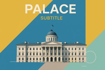 Minimalist Graphic Design Featuring a Palace