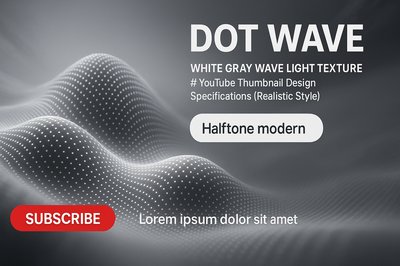 Modern YouTube Thumbnail Design with Wave Texture