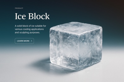 Stylish Ice Block for Cooling and Sculpting Applications
