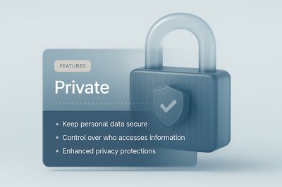 Modern Web Design Concept Featuring Privacy Protection