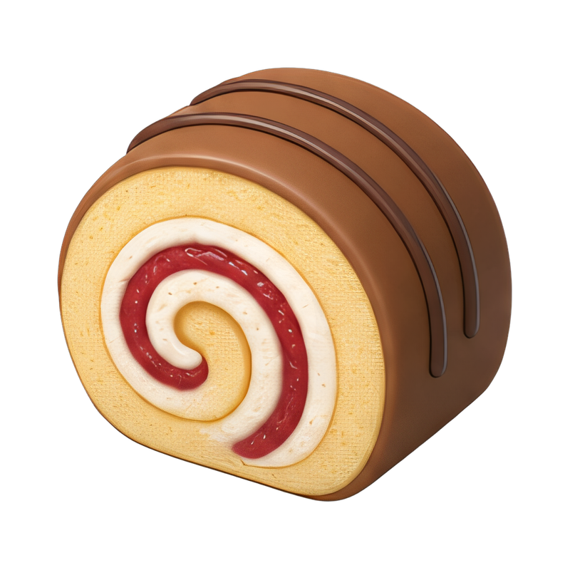 delicious swiss roll slice