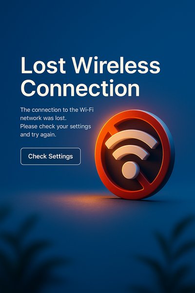 Lost Wireless Connection Notification Graphic