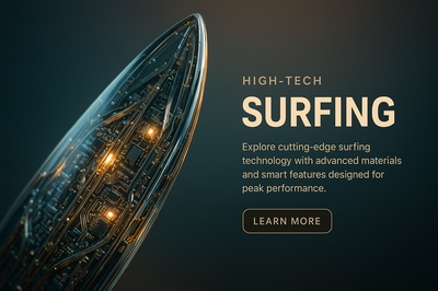 Hyperrealistic Surfboard Design with Advanced Technology