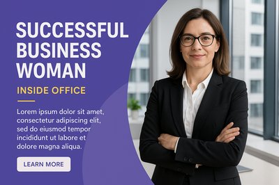 Successful Business Woman Portrait in Office Setting