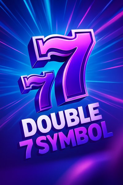 Dynamic Double 7 Symbol Illustration with Bold Colors