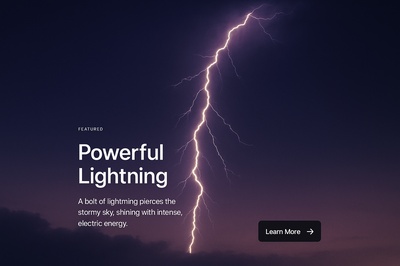 Stylized Lightning Bolt Illustration for Web Design