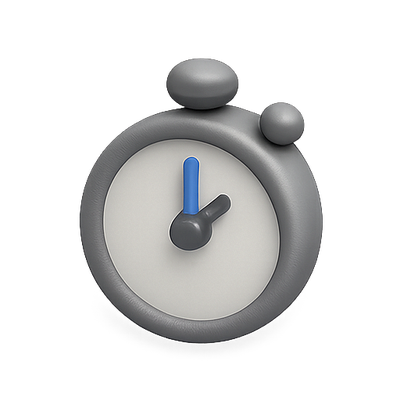 Stylized Stopwatch Icon with Minimalist Design