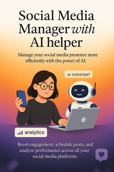Social Media Manager with AI Helper for Enhanced Engagement