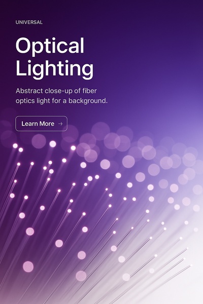 Abstract Close-Up of Fiber Optics with Bokeh Effect