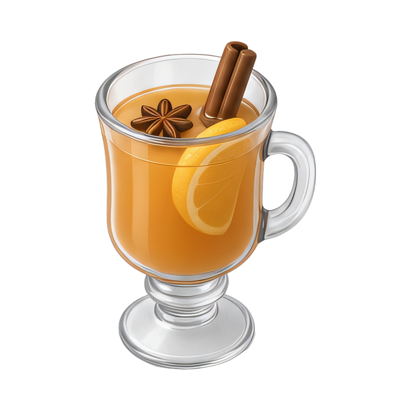 cozy hot toddy in glass mug